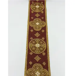 Szeroki Galon (10,5 cm) Liturgiczny Półmetalowy EMMA 253