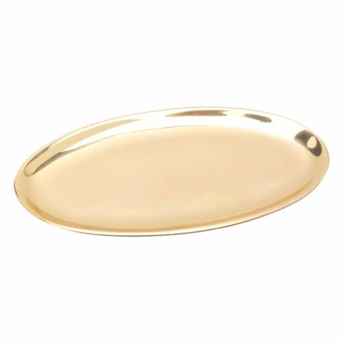 Piatto ovale ottone oro lucido