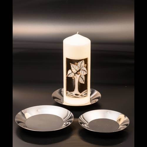 Piattino portacandela inox