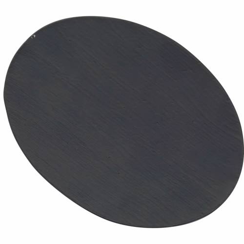 Black aluminium coaster 13,5x10 cm