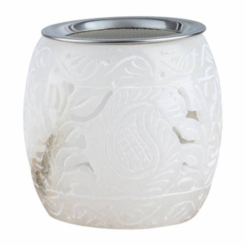 Incense burner white floreal pattern