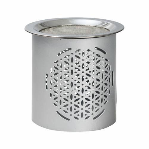 Incense burner of matt iron