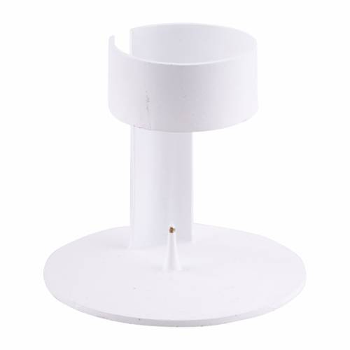 Portacandele alu bianco D 4 cm