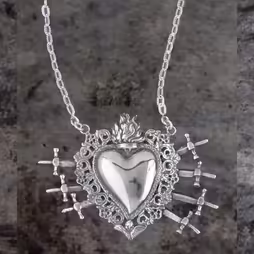 Naszyjnik Choker z Sercem Wotywnym 7 Mieczy