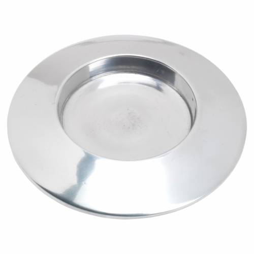 Coaster round polished aluminium