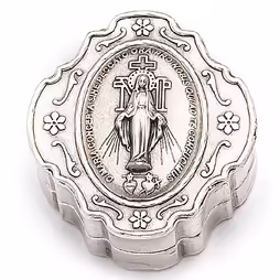 Portarosario Metalowy z Madonną Cudowną
