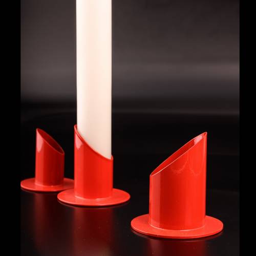 Candlestand red steel