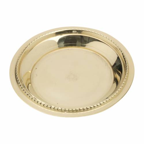 Minicoaster single pearl brass D 7 cm