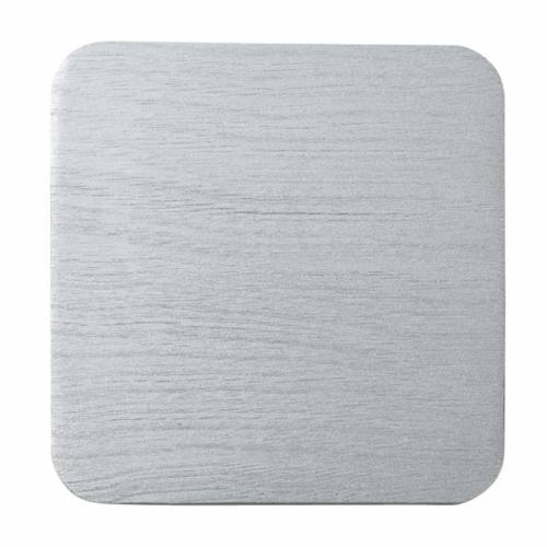 Square silver aluminium candle plate