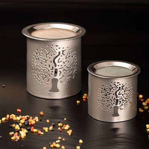 Silvered matt incense burner