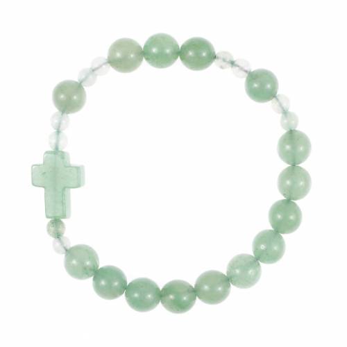Bracelet - single decade rosary - natural stone - Green Aventurine