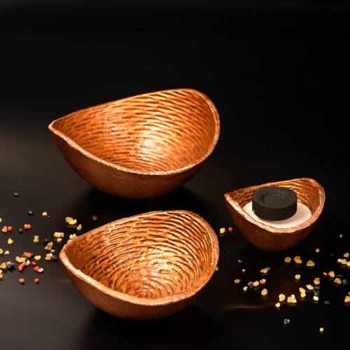 Incence bowl copper coloured