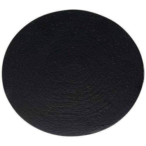 Black aluminium coaster D 10 cm
