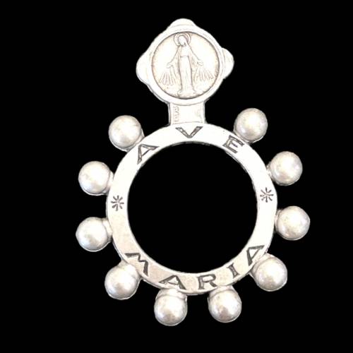 Pierścionek Różańcowy - Baskijska Korona Madonna Cudowna