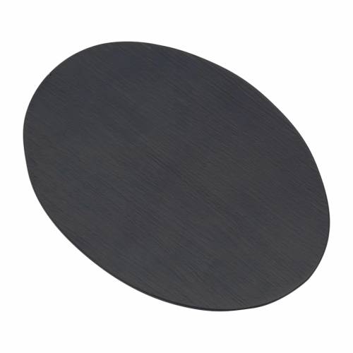 Black aluminium coaster 17x12 cm