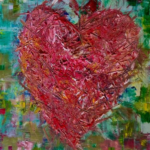 Heart - Enamel on canvas