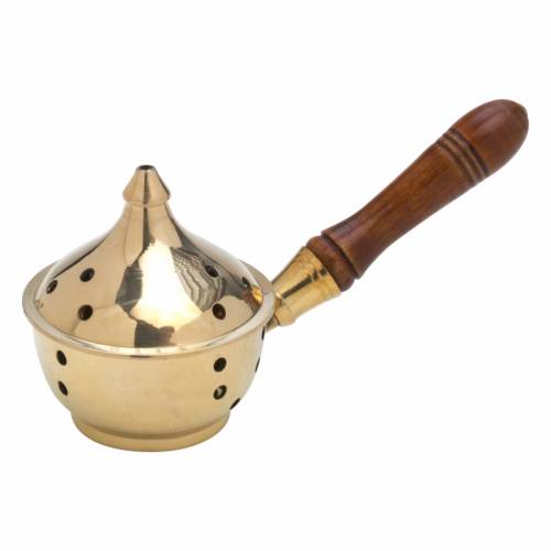 Incense pan with wooden handle