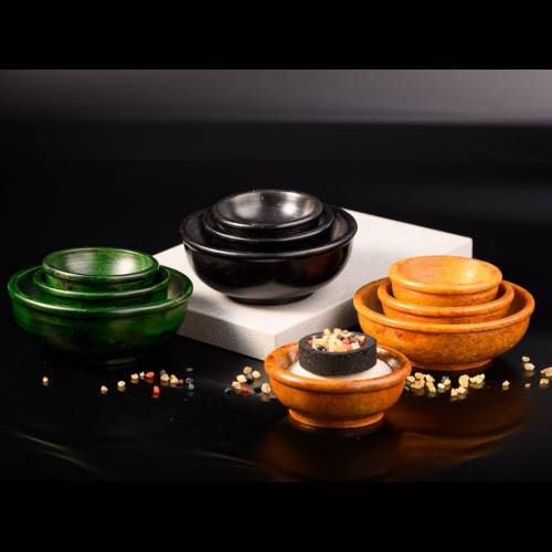 Amber soapstone Incense bowl