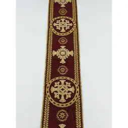 Szeroki Galon (10,5 cm) Liturgiczny Półmetalowy EMMA 251