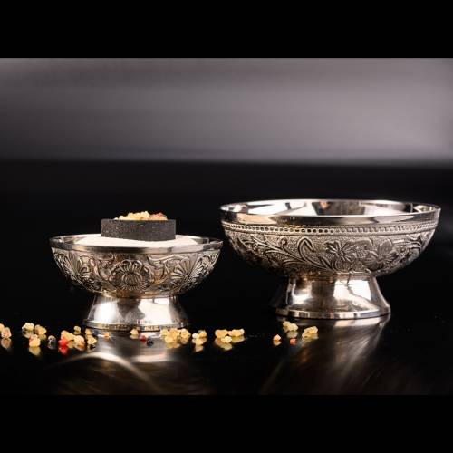 Incense bowl nickel plated