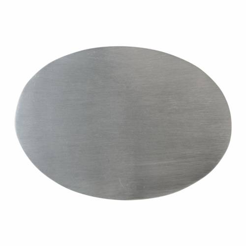 Piatto senza bordi in acciaio inox