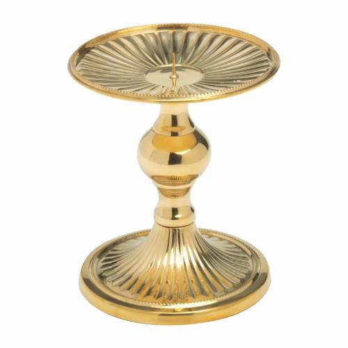 Brass candle holder H 12 cm