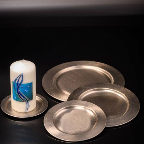 Coaster D 11 cm matte brass