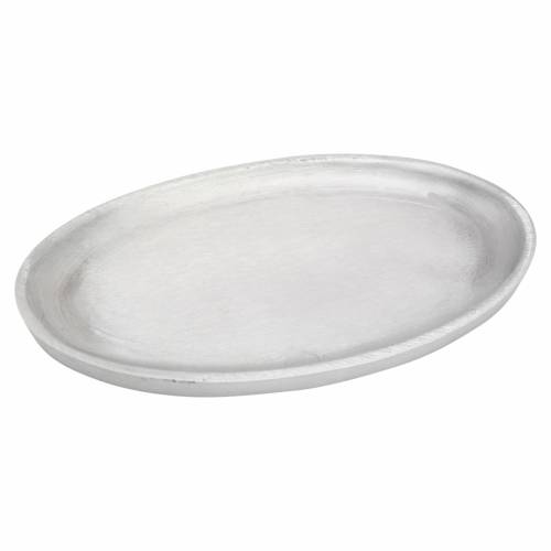 Oval aluminium candle plate