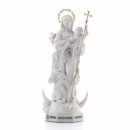 Statua Maria Immacolata in polvere di marmo bianca