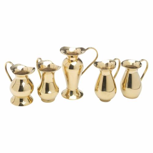 Set of 5 brass vases
