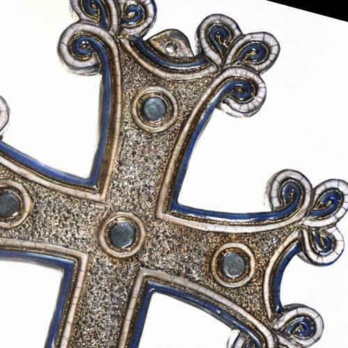 Armenian Cross in Raku Ceramic