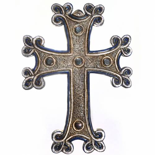 Croce Armena in Ceramica Raku