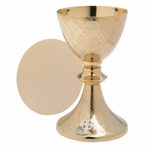 Kielich Mosiężny Złocony H 20 cm