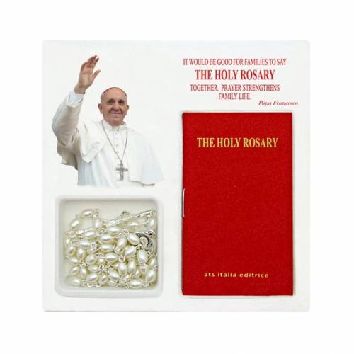 Piccolo libro  "Il Santo Rosario" confezionato con rosario