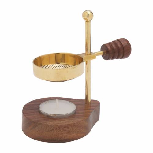 Bruciaincenso con base in legno
