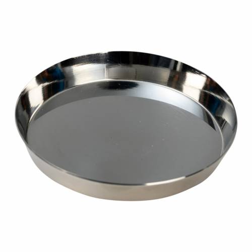 Candle plate silver coloured