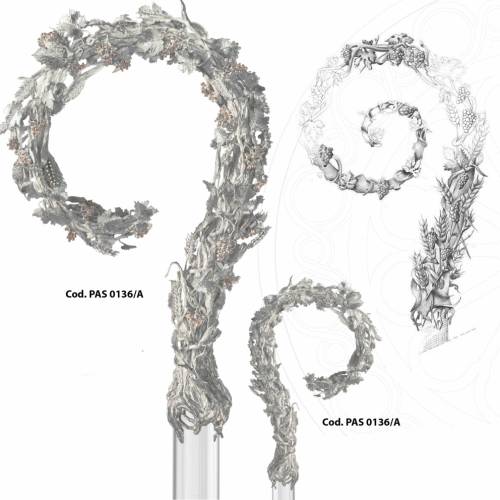 PASTORAŁ Z ORNAMENTEM WINOGRON-LIŚCI-KŁOSÓW Z KRYSZTAŁAMI SWAROVSKI