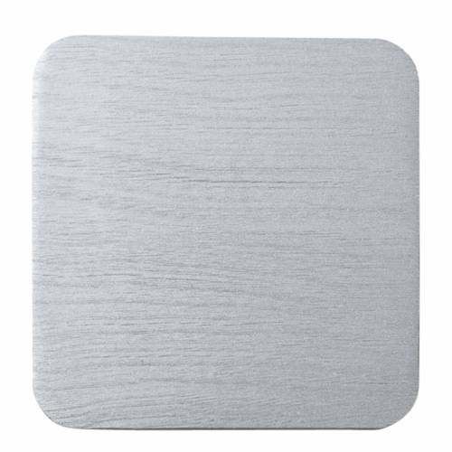 Silver aluminium candle plate