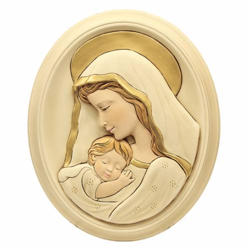 Zagłówek z Proszku Alabastrowego Madonna z Dzieciątkiem