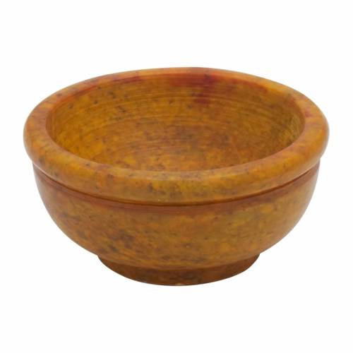 Amber soapstone Incense bowl