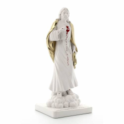 Figurka Serca Jezusowego z Białego Marmurowego Proszku