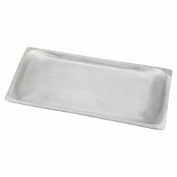 Silver aluminium candle coaster