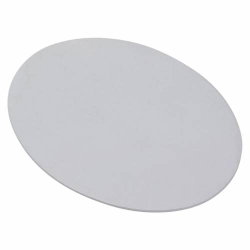 White aluminium coaster 13,5x10 cm