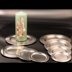 Piattino per candela in acciaio inox