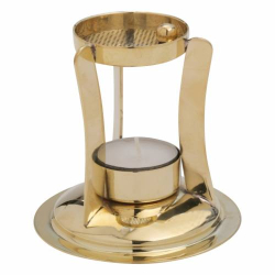 Incense burner black H 10 cm