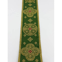 Szeroki Galon (10,5 cm) Liturgiczny Półmetalowy EMMA 253