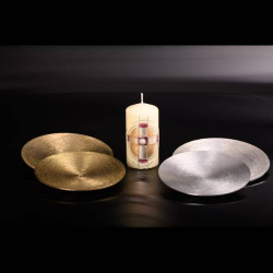 Aluminium silver coaster D 12,5cm