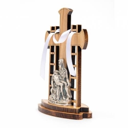 Cross in Olive wood representing the Deposition of Christ