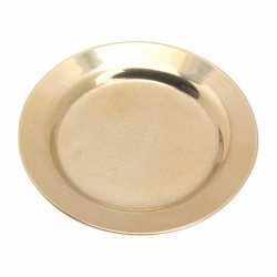 Brass candle plate D 11 cm