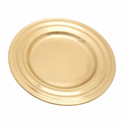 Round matte brass coaster D 13 cm